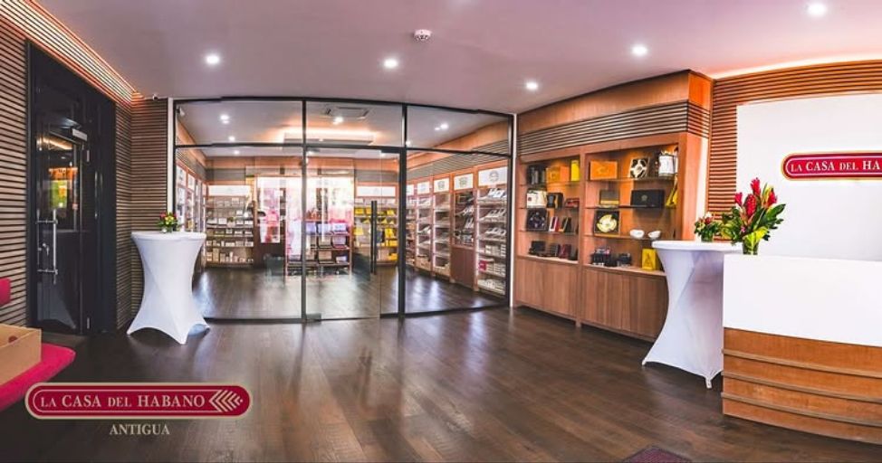 Interior of La Casa del Habano Antigua at Heritage Quay
